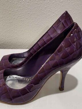 BCBGirls Purple Peep-Toe Pumps